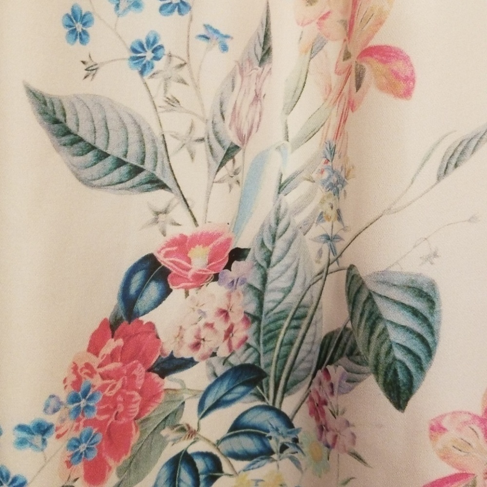 Parker Off The Shoulder 100% Silk Floral Dress — image 7 of 8